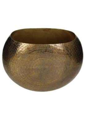 Metalen Halfronde Bloempot Brons Kleur