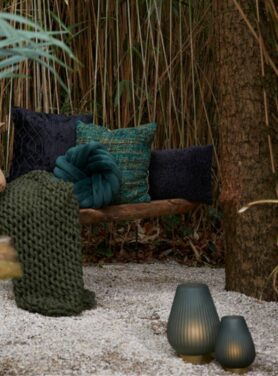 Tafellampje groen mat glas op batterijen