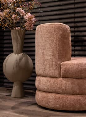 Rondingen Fauteuil Stof Roze