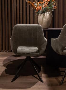 Stoffen Eetkamerstoel Armleuning