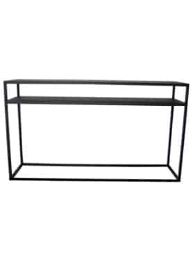 Zwarte Sidetable Met Twee Planken Metaal