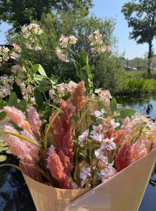 Roze Zijden Boeket