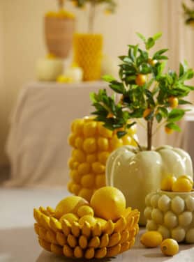 Bananen Schaal Citroen Vaas Paprika Vaas Geel