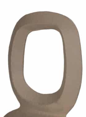 Beige Ornament Met Organische Vorm Detail Bovenkant