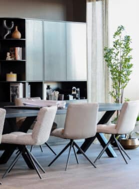 Draaibaar Taupe Eetkamerstoelen