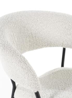 Eetkamerstoel Beige Zacht Bouclé