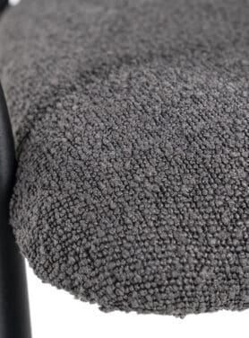 Eetkamerstoel Grijs Zacht Bouclé