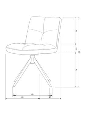 Eetkamerstoel Leer Maten