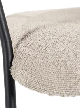 Eetkamerstoel Taupe Bouclé
