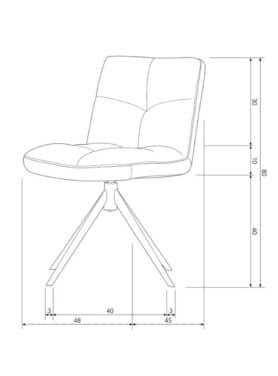 Eetkamerstoel Zand Velvet Maten