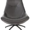 Fauteuil Zwart Leer Met Draaivoet