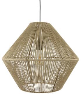 Hanglamp Jute Naturel Diamant Vorm