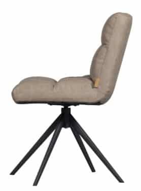 Leer Taupe Eetkamerstoel