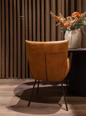 Leren Eetkamerstoel Bruin Cognac