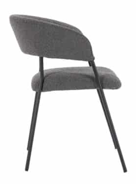Polyester Eetkamerstoel Grijs Antraciet
