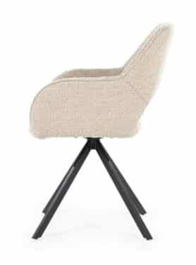 Stoffen Eentakmerstoel Bouclé Zand