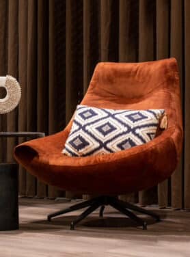 Stoffen Fauteuil Draaivoet Rood