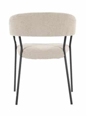 Zwarte Poten Onder Taupe Eetkamerstoel