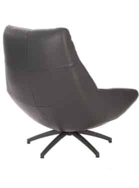 Leer Zwarte Fauteuil
