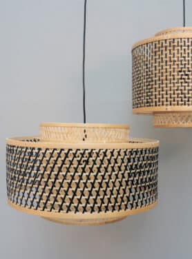 Bamboe Hanglampen Naturel Zwart