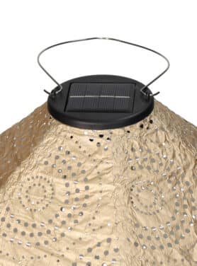 Plastic Lantaart Op Zonnenenergie Goud