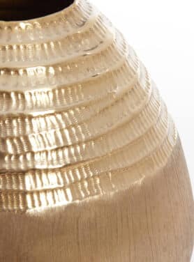 Gouden Vaas Metaal Rond Detail Structuur