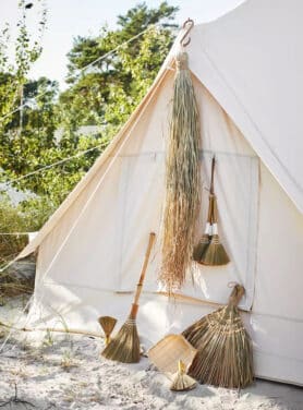 Kleine Bezem Van Stro Met Andere Gecombineerd