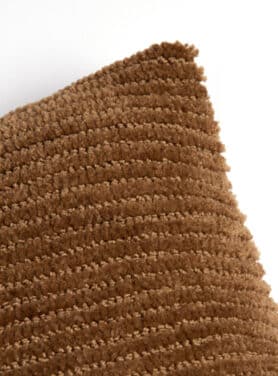 Vierkant Kussen Ribstof Bruin Kleurig Zachte Stof