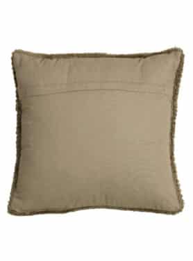 Vierkant Kussen Ribstof Groen Kleurig Kussen Achterkant