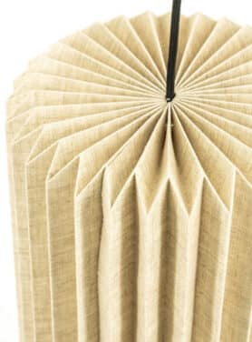 Details Geribbelde Hanglamp Van Linnen En Papier