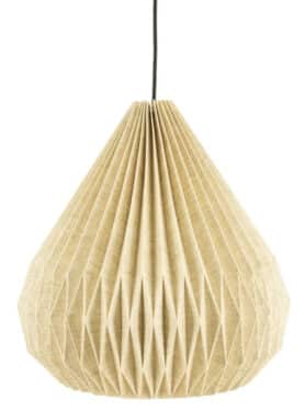 Beige Druppelvormige Hanglamp Van Linnen