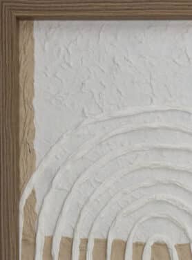 Schilderij Van Papier Maché Wit En Bruin