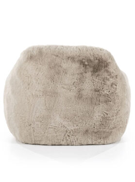 Achterkant Bruine Zachte Fauteuil Ronde Vormen