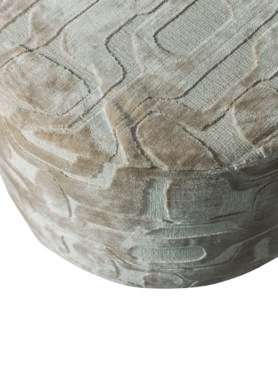 Naturel Patroon Op Polyester Poefje