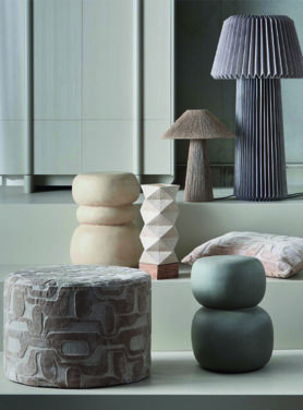 Polyester Viscose Poefje Naturel Patroon