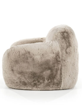 Zachte Fluffy Fauteuil Taupe