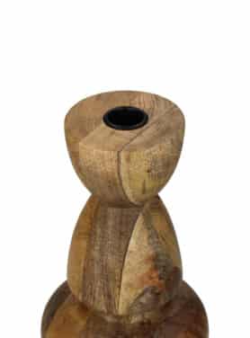 Bovenkant Houten Kandelaar