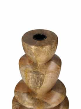 Houten Kandelaar Voor Dinerkaars