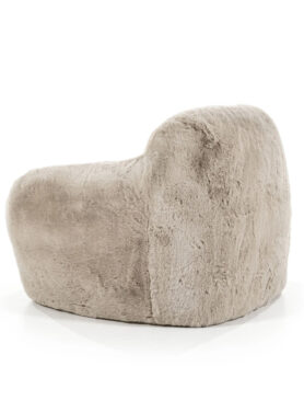 Zachte Fauteuil Fluffy Stof Bruin