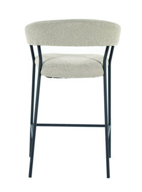 Taupe Barkruk Zwart Onderstel Metaal