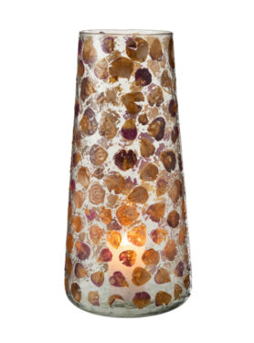 Vaas Van Glas Met Bruin Roest Kleurig Stippen