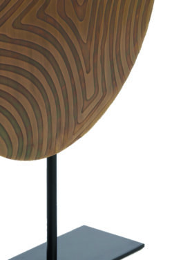 Antiek Zwart Goud Brons Ornament Rond Met Patronen