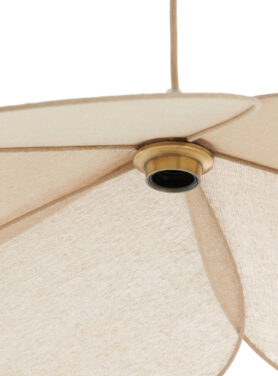 Beige Zand Kleurig Lampenkap Met Brons Goud Accenten