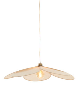 Hanglamp Zand Kleur Bloemvormig Rond Textiel