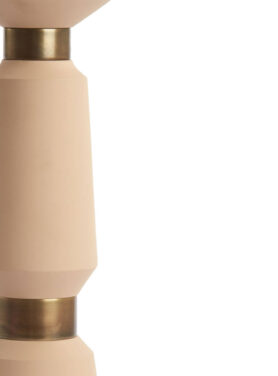 Kandelaar Beige Met Gouden Accenten