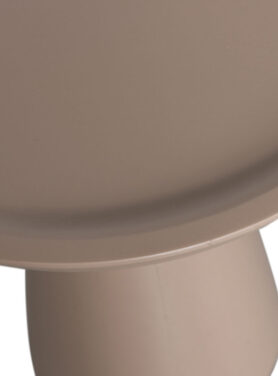 Ronde Bijzettafel Met Matbruine Tint En Mangohout