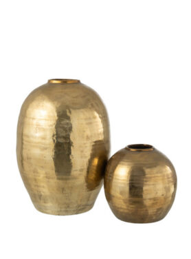 Ronde Gouden Vaas Van Keramiek