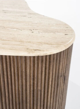 Salontafel Bruin Met Marmeren Tafel