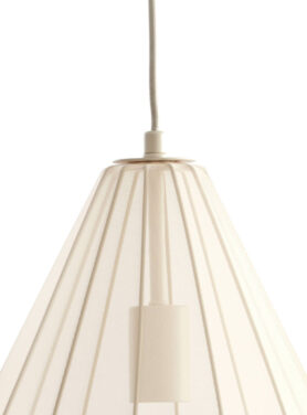 Stalen Accenten Zand Kleur Bolle Hanglamp Beige Creme Wit
