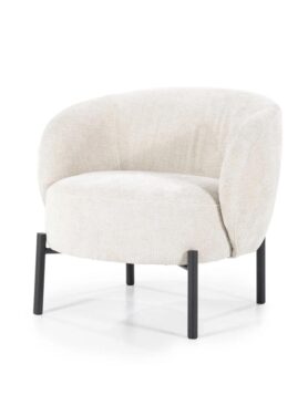 Beige Fauteuil Met Zwarte Poten